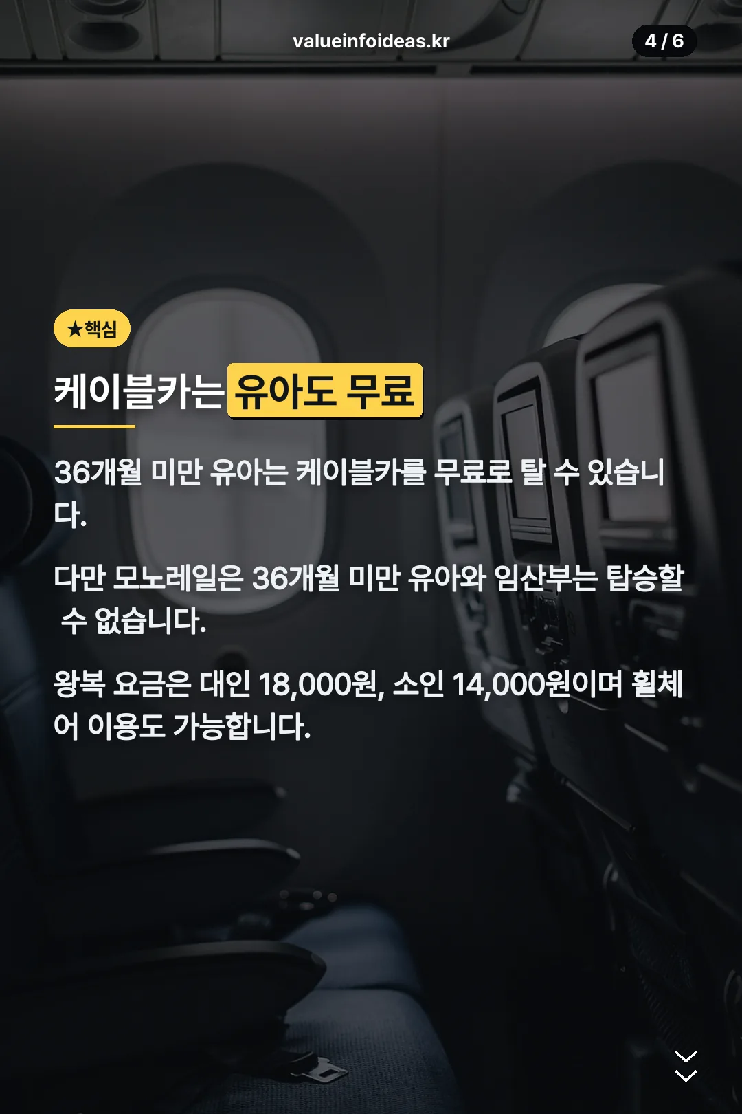 케이블카 유아 무료 탑승