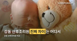강동 산후조리원 비교 — 2주 최저 280만원, 서울시 지원 받으면 250만원