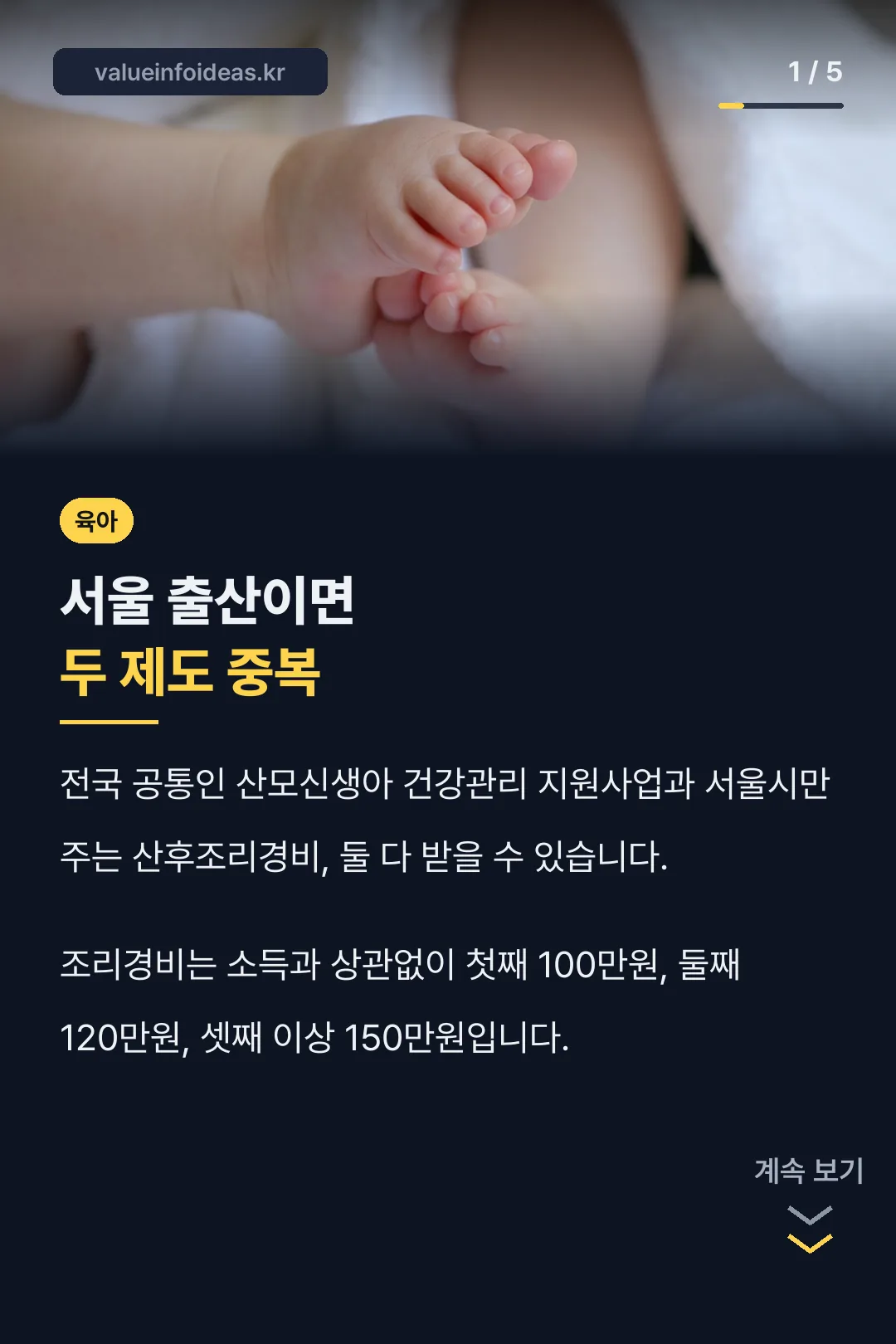 서울 출산 두 제도 중복